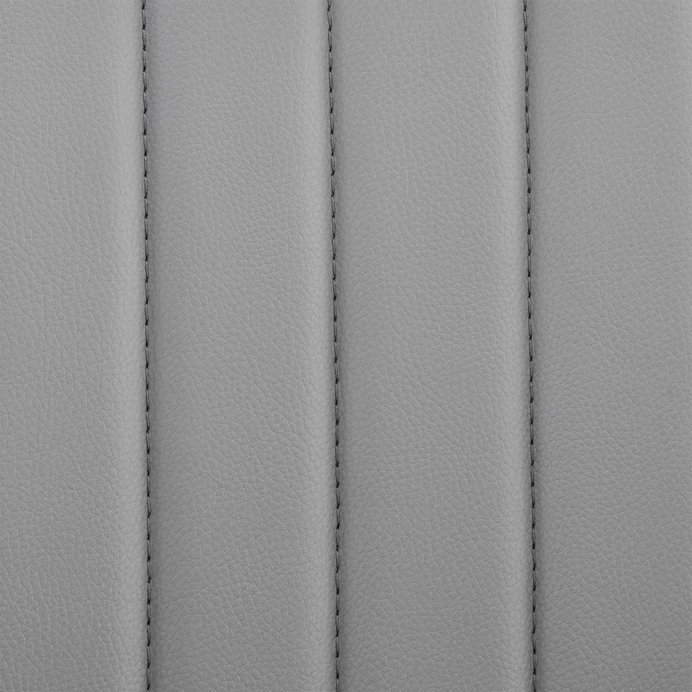 24" Gray And Black Iron Swivel Adjustable Height Bar Chair