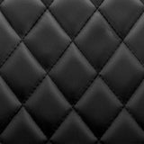 24" Black And Silver Faux Leather And Iron Swivel Low Back Adjustable Height Bar Chair