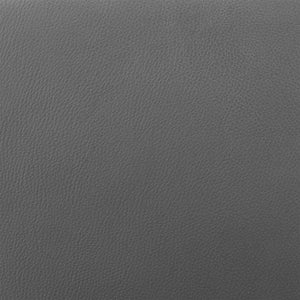 26" Gray And Silver Faux Leather And Iron Swivel Low Back Counter Height Bar Chair