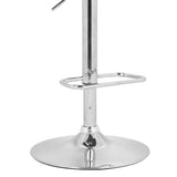 23" Cream And Silver Iron Swivel Low Back Adjustable Height Bar Chair