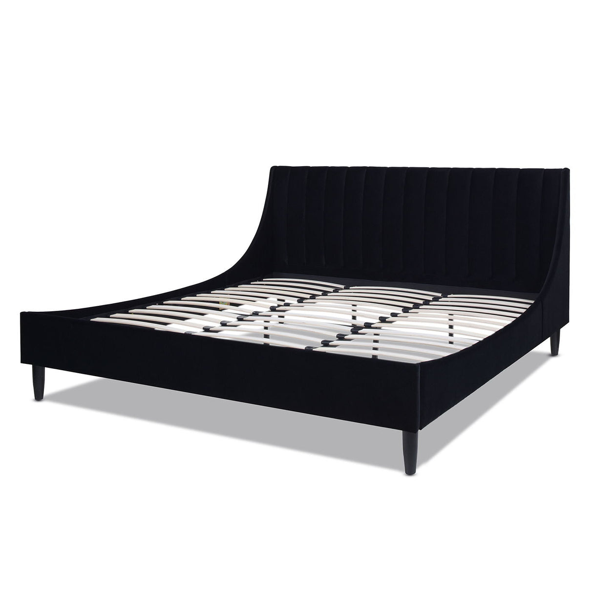Aspen - Vertical Tufted Modern Headboard Platform Bed Set by Couch.com