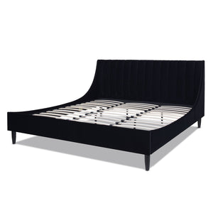 Aspen - Vertical Tufted Modern Headboard Platform Bed Set by Couch.com