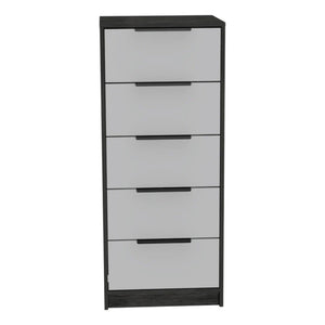 18" White Manufactured Wood Five Drawer Chest