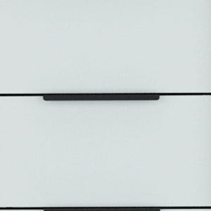 18" Brown And White Five Drawer Chest