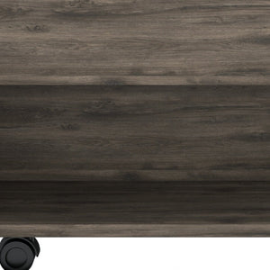 22" Dark Brown Manufactured Wood Rectangular Lift Top Coffee Table With Drawer