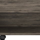 22" Dark Brown Manufactured Wood Rectangular Lift Top Coffee Table With Drawer