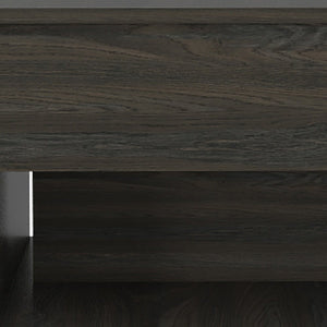 22" Carbon Espresso Manufactured Wood Rectangular Coffee Table With Drawer