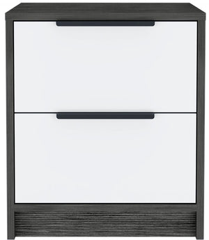 19" Wood Two Drawer Nightstand