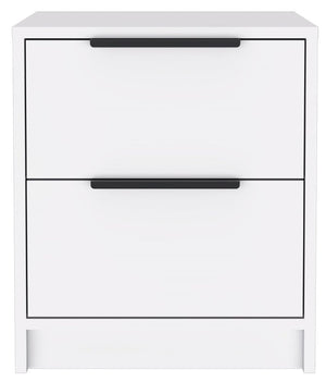 19" Wood Two Drawer Nightstand