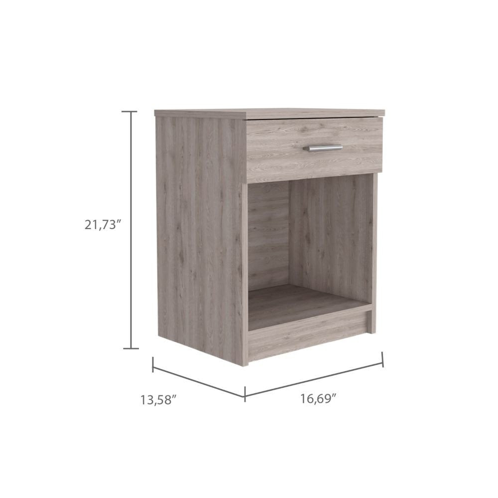 22" Wood One Drawer Nightstand