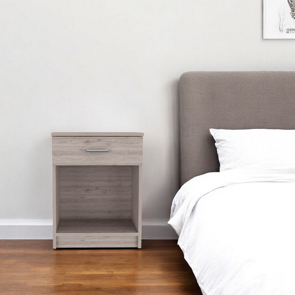 22" Wood One Drawer Nightstand