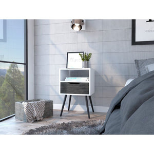 25" Wood One Drawer Nightstand
