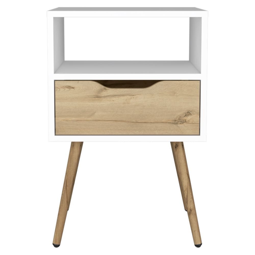 25" Wood One Drawer Nightstand
