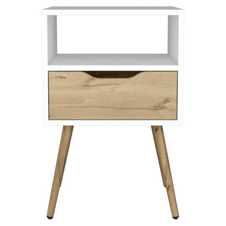 25" Wood One Drawer Nightstand