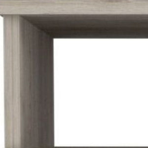 20" Light Gray Wood Two Drawer Nightstand