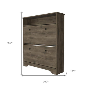 Dark Brown Twelve Pair Shoe Rack