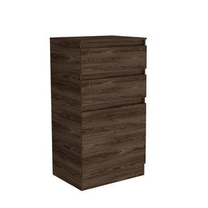23" Dark Brown Wood Two Drawer Dresser
