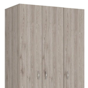71" Light Gray Wood Two Drawer Combo Dresser