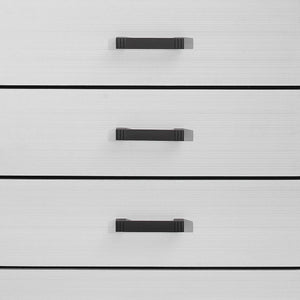 31" White Wood Five Drawer Dresser