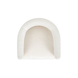 Vavona - Burl Upholstered Barrel Back Counter Height Bar Stool - Polar Off White by Couch.com