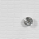 58" Metallic White Solid Wood Six Drawer Double Dresser