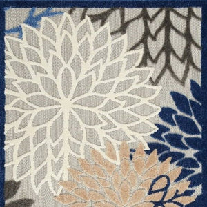 3' X 5' Blue Indoor Outdoor Area Rug
