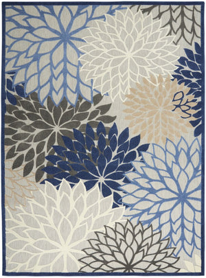9' X 12' Blue Indoor Outdoor Area Rug