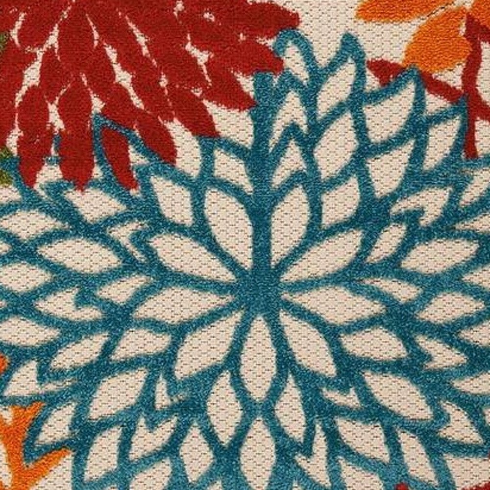 3' X 5' Green And Ivory Indoor Outdoor Area Rug