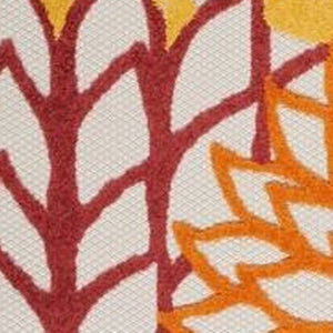 9' X 12' Green And Ivory Indoor Outdoor Area Rug