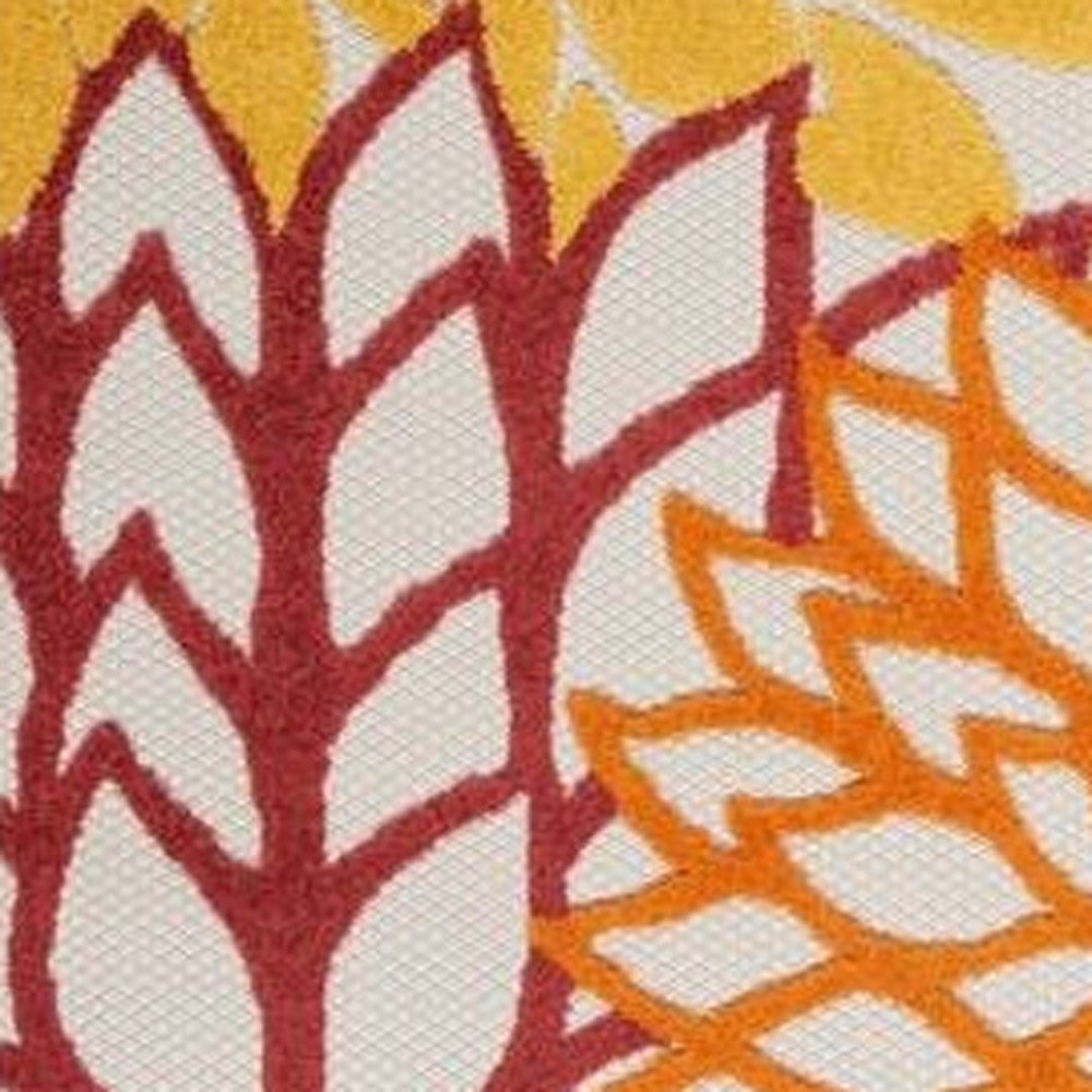 9' X 12' Green And Ivory Indoor Outdoor Area Rug