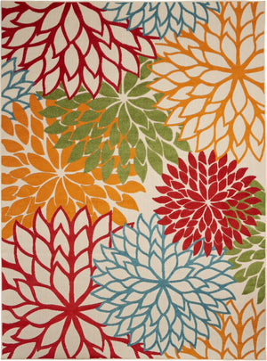 10' X 13' Green And Ivory Indoor Outdoor Area Rug