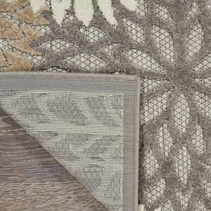 3' X 5' Gray And Ivory Indoor Outdoor Area Rug
