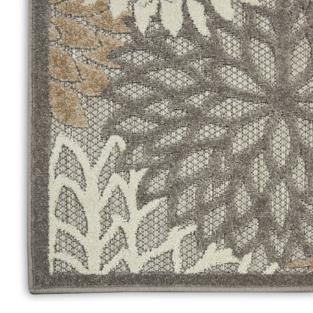 3' X 5' Gray And Ivory Indoor Outdoor Area Rug