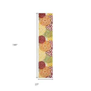 12' Red Indoor Outdoor Runner Rug