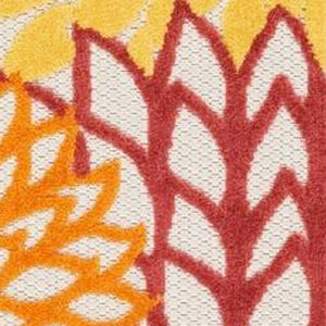 3' X 4' Red And Ivory Indoor Outdoor Area Rug