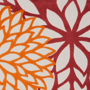 10' X 13' Red And Ivory Indoor Outdoor Area Rug