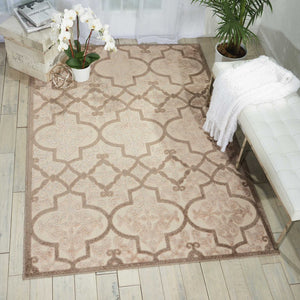 10' X 13' Cream Indoor Outdoor Area Rug