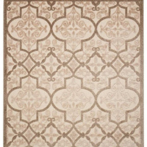 10' X 13' Cream Indoor Outdoor Area Rug