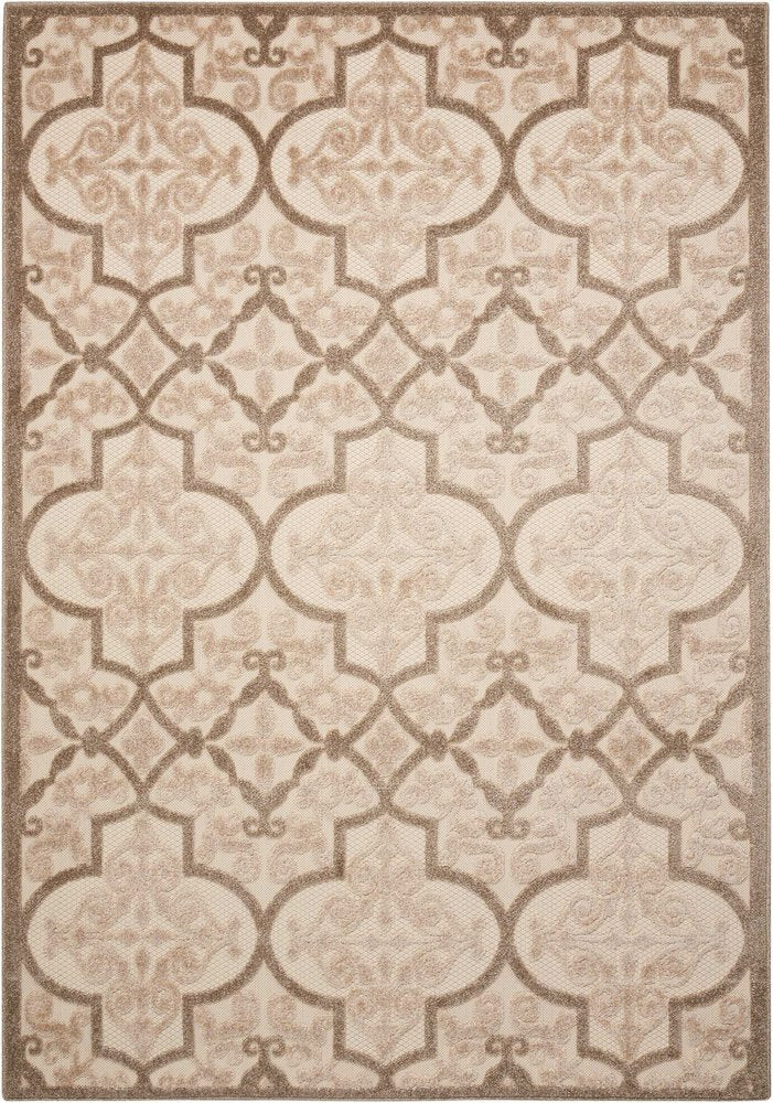 10' X 13' Cream Indoor Outdoor Area Rug