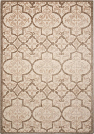 10' X 13' Cream Indoor Outdoor Area Rug
