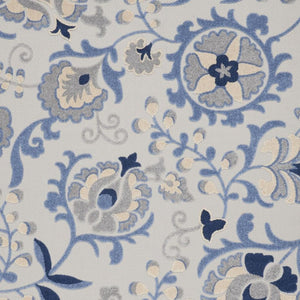 12' X 15' Blue And Gray Indoor Outdoor Area Rug