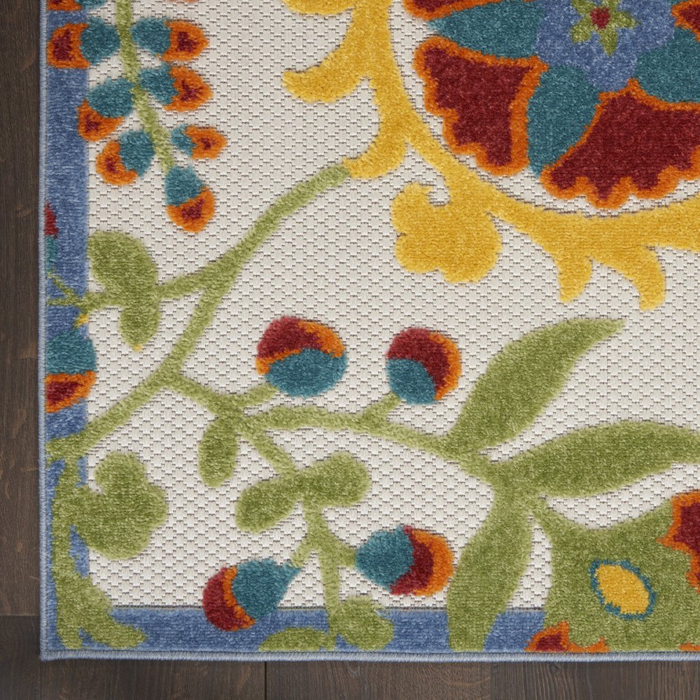 12' X 15' Green And Ivory Indoor Outdoor Area Rug