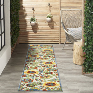 10' Ivory Indoor Outdoor Runner Rug