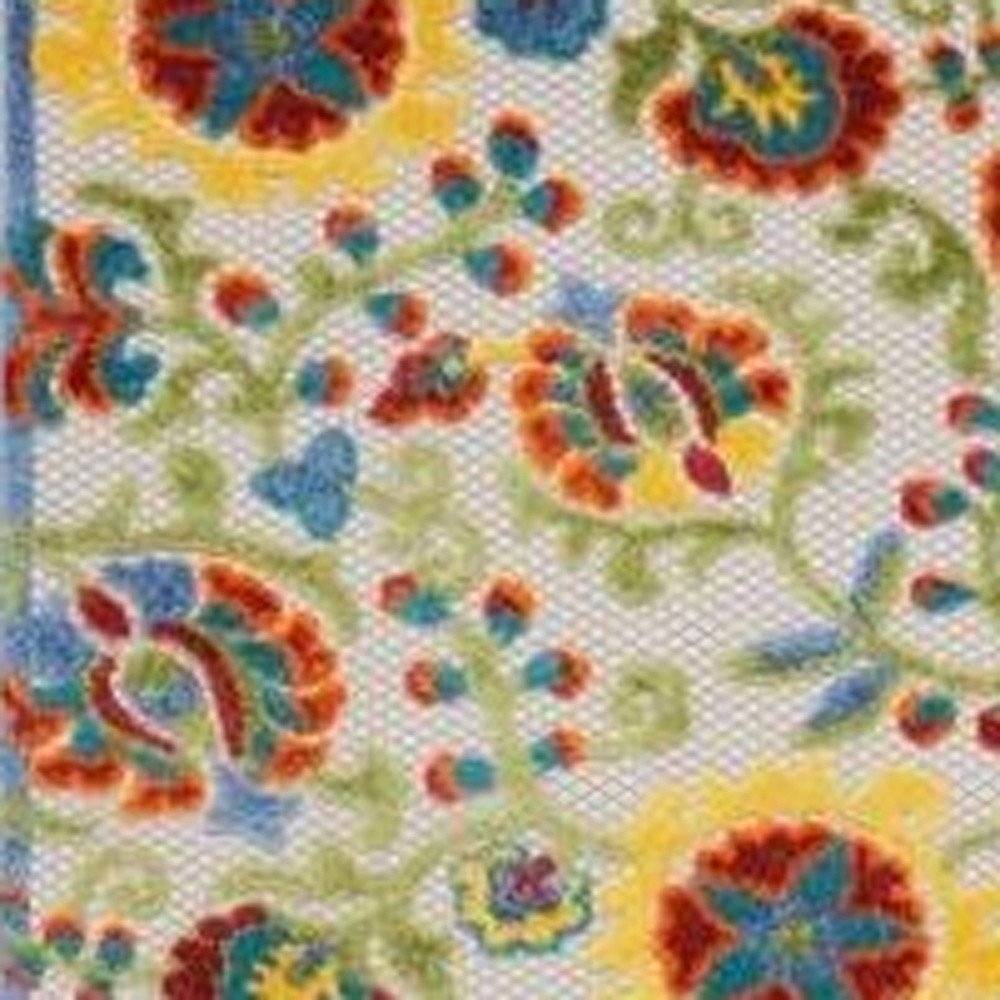 12' Ivory Indoor Outdoor Runner Rug