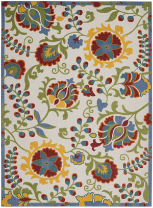 10' X 13' Green And Ivory Indoor Outdoor Area Rug