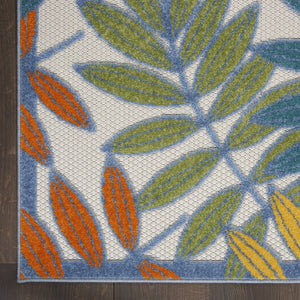 10' Ivory Indoor Outdoor Runner Rug
