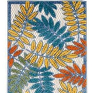 12' Teal Blue Indoor Outdoor Runner Rug