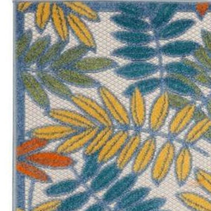 8' Ivory Indoor Outdoor Runner Rug