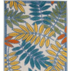 8' Ivory Indoor Outdoor Runner Rug