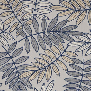 10' X 13' Ivory And Blue Indoor Outdoor Area Rug